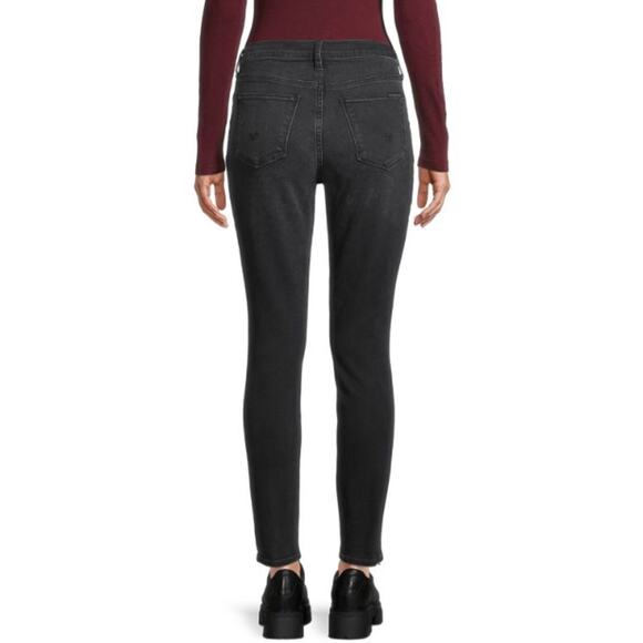 Hudson Jeans Natalie Midrise Skinny Ankle Crop CAYLEY black 24 NWT - Picture 2 of 4